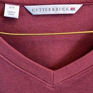 Cutter & Buck Men's Burgundy pullover tee. Medium